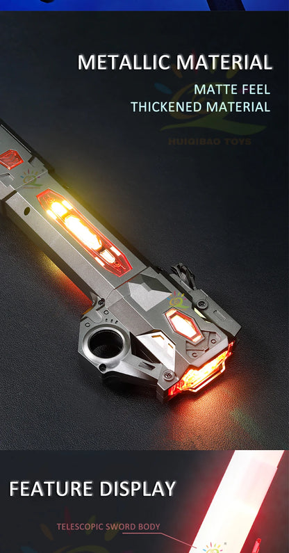 Retractable Lightsaber Finger Rotating Laser Sword Flash Luminous Soundfont Force FX FOC Blaster Cosplay Battle Toy for Children