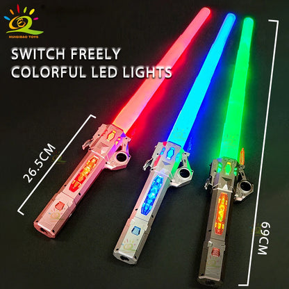 Retractable Lightsaber Finger Rotating Laser Sword Flash Luminous Soundfont Force FX FOC Blaster Cosplay Battle Toy for Children