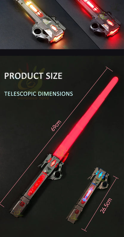 Retractable Lightsaber Finger Rotating Laser Sword Flash Luminous Soundfont Force FX FOC Blaster Cosplay Battle Toy for Children